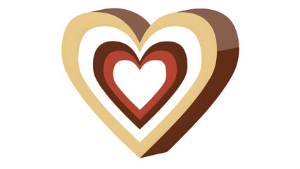 Obraz premium 3d red heart shape png cut out element set