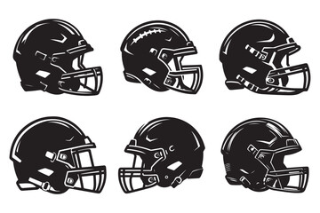 Fototapeta premium Football helmet silhouette