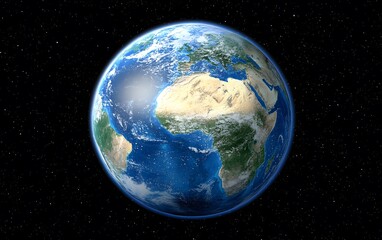 Fototapeta premium Stunning Detailed Earth from Space AI Generated Image