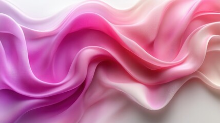 Obraz premium Soft Pink and Purple Gradient Fabric Flowing Elegantly as Backdrop