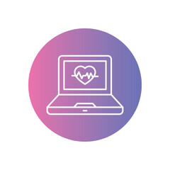 Health App icon vector stock illustration