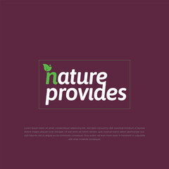 Letter N Nature Leaf Logo 