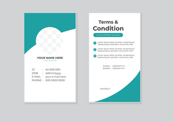 Modern clean id card template