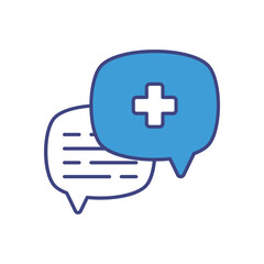 Obraz premium Medical Chat icon vector stock illustration