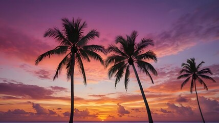 Obraz premium palm trees on the beach