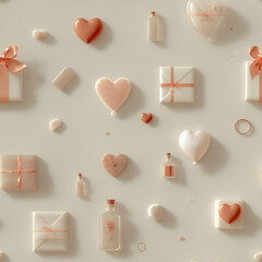 Pastel Romantic Seamless Pattern