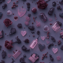  Romantic Dusty Rose Seamless Pattern