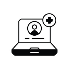 Fototapeta premium Patient Portal icon vector stock illustration