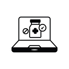Virtual Pharmacy icon vector stock illustration