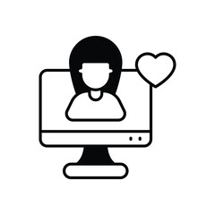 Online Therapy icon vector stock illustration