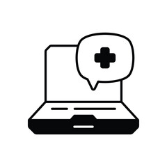 Telehealth Services icon vector stock illustration