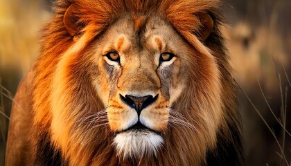 Fototapeta premium Portrait of a male lion