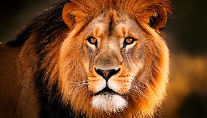 Fototapeta premium Portrait of a male lion