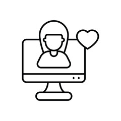 Online Therapy icon vector stock illustration