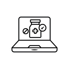 Virtual Pharmacy icon vector stock illustration