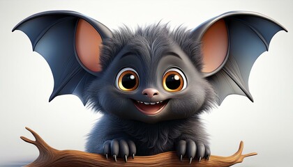 Obraz premium Fledermaus, weißer Hintergrund