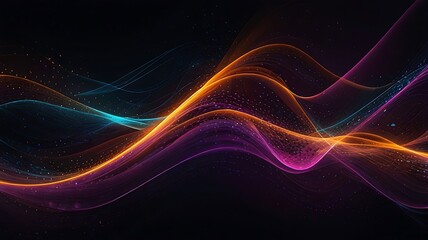 a mesmerizing cosmic scene with vibrant, flowing waves of color