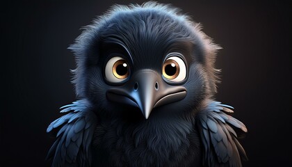 Schwarzer Rabe, schwarzer Hintergrund