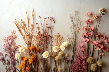 Fototapeta premium A landscape of wild grasses and plants in nature, displaying a range of textures and colors on a transparent backdrop