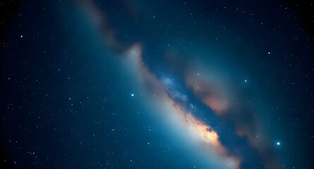 Fototapeta premium Vibrant Cosmic Nebula with Starry Background and Bright Colors