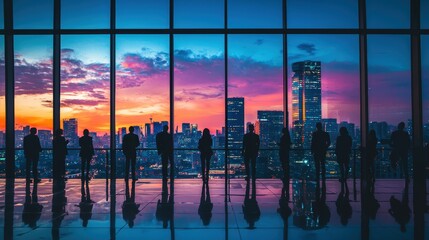 The sky is a beautiful mix of pink and purple hues, creating a serene
