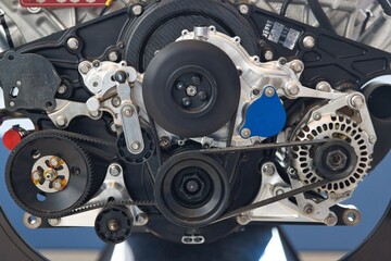 Obraz premium Car engine close up 