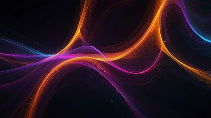 Obraz premium a mesmerizing cosmic scene with vibrant, flowing waves of color