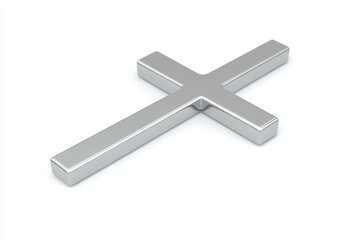 Obraz premium Translucent background with a silver cross embodies faith, spirituality, and religion. Suitable for religious content and design