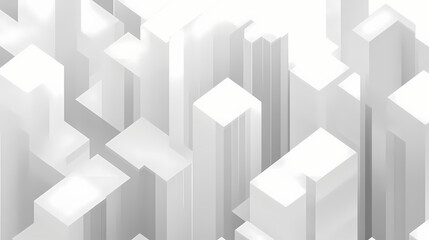 light grey abstract background with zigzag white lines. Serpentine Cities. Illustration