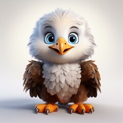 Obraz premium Weißkopfseeadler, weißer Hintergrund