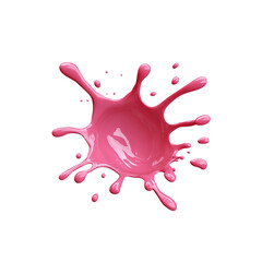 Pink Liquid Splash on White Background
