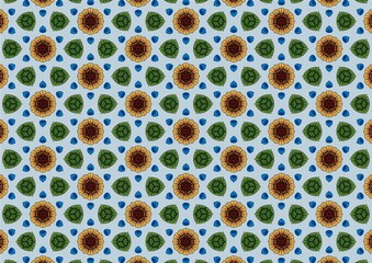  pattern with sunflowers