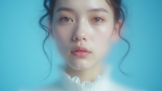 A serene individual in a serene setting, highlighting tranquility and simplicity.