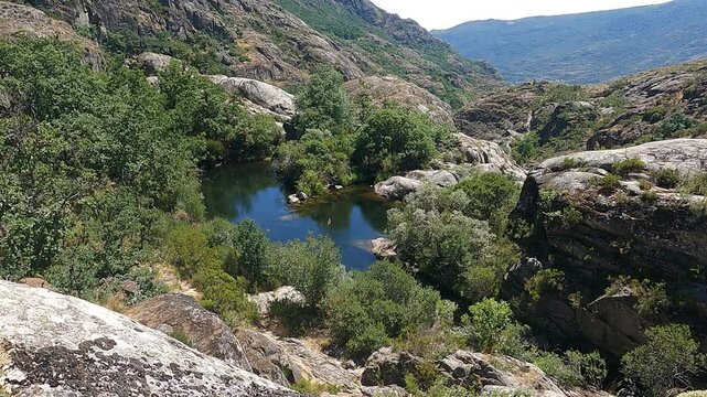 idilic place in the Tera canyon river, Sanabria, Zamora, Castilla y Le&oacute;n, Spain