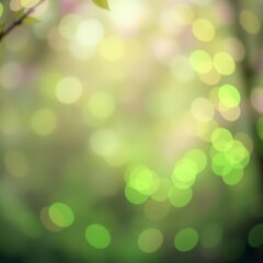 Obraz premium Spring background - abstract banner - green blurred bokeh lights - Bokeh light lights background bokeh abstract light bright effect shiny