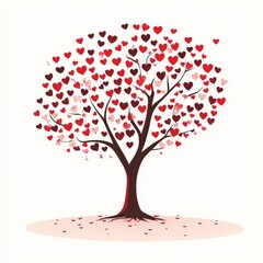 Obraz premium tree with hearts