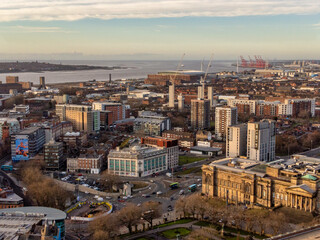 Obraz premium aerial view of Liverpool 