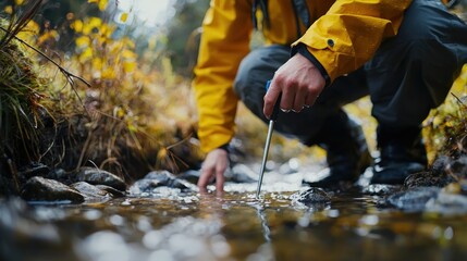 Water Quality Test in Autumnal Creek