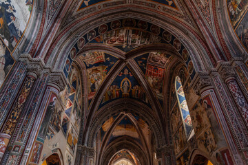 Magnifiques fresques de la Basilica di Santa Caterina d'Alessandria, à Galatina, dans les Pouilles, Italie