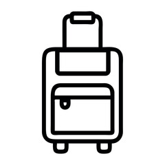 Travel suitcase tourism line icon