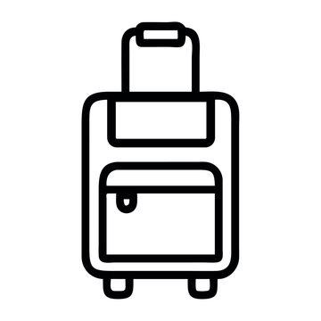 recommend clip art: Travel suitcase tourism line icon