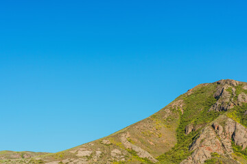 green mountains almaty. rocky hills in kazakhstan
