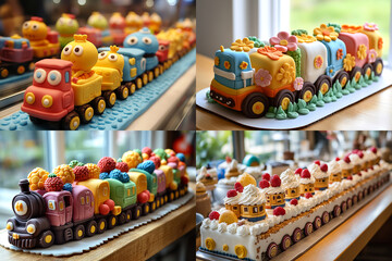 colorful birthday cake