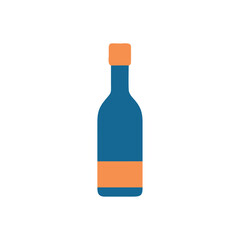 Restaurant wine bottle icon illustration