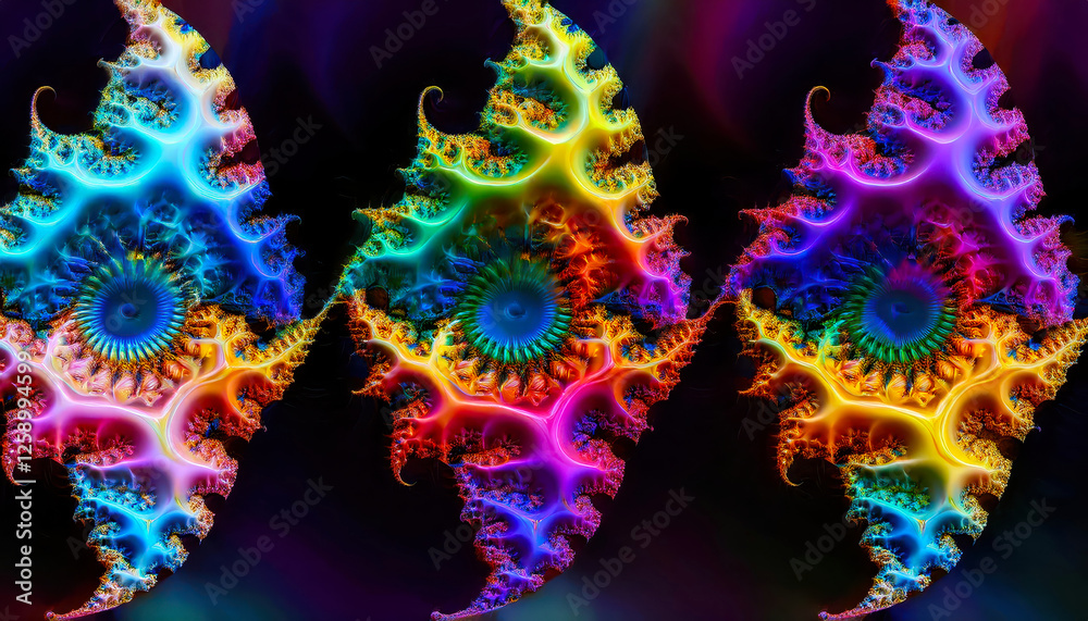 Poster swirling colors dance in complex patterns, showcasing the mesmerizing beauty of the mandelbrot set