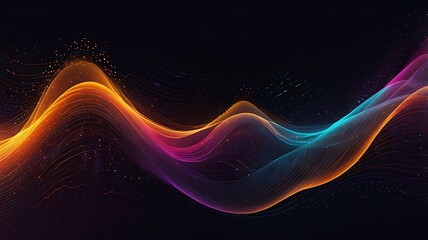 Obraz premium a mesmerizing cosmic scene with vibrant, flowing waves of color