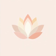 Lotus Yoga Icon Design for Wellness Branding