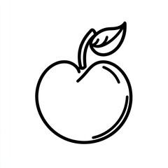 Simple black and white apple graphic