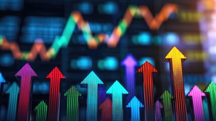 Abstract Representation of Financial Growth with Arrows