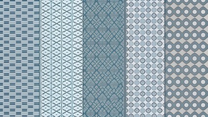 Collection hand drawn patterns dots lines gr